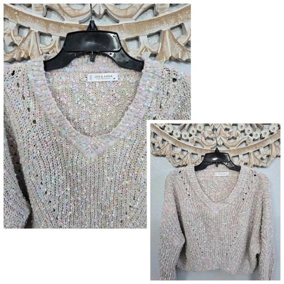 Jon & Anna Contemporary Pastel Confetti Popcorn Sweater - Picture 1 of 10